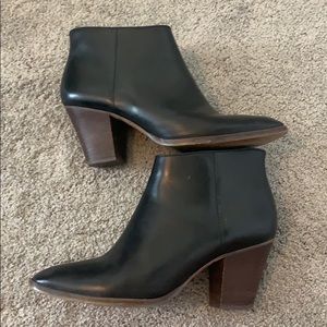 J. Crew black booties. Size 10